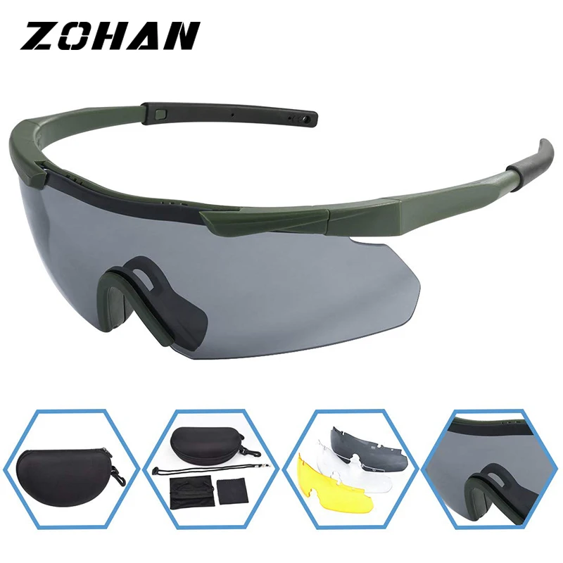 ZOHAN Polarized Cycling Riding Outdoor Sports Bicycle Glasses Men Women Mountain Bike Sunglasses 20g Goggles Eyewear 3 LensUV400