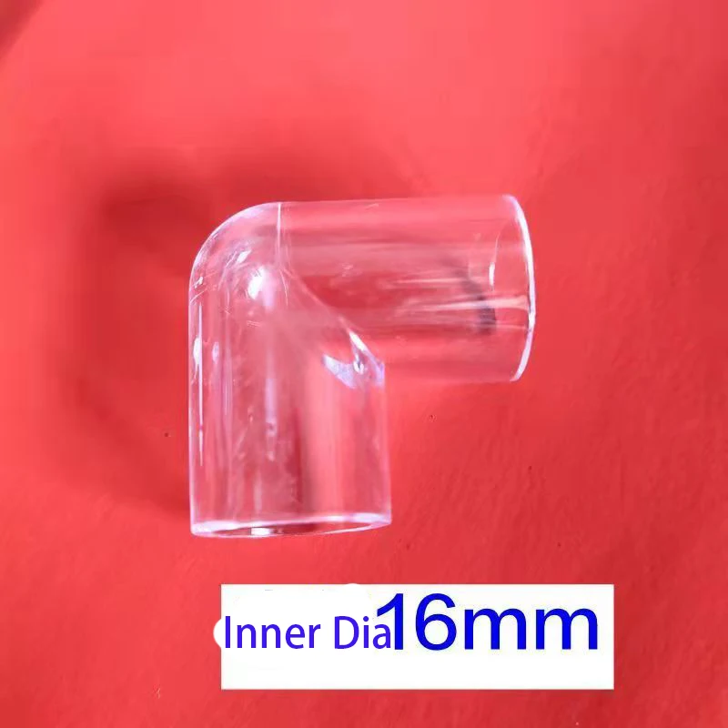 5PCS-Pack 16/20/25MM Transparent Acrylic Pipe Joints 90 Degree Elbow Connector Aquarium Supplies