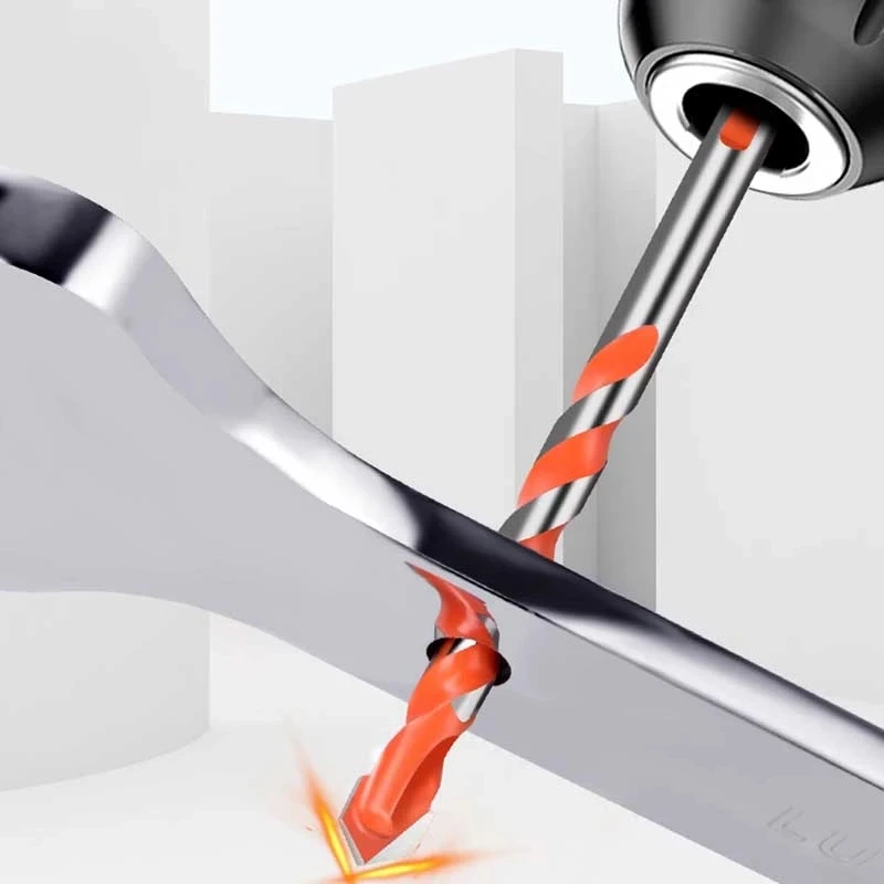 12pcs punta da trapano in vetro multifunzionale ad alta durezza in metallo acciaio inossidabile muro di cemento trapano a mano elettrico punta da trapano in acciaio legato