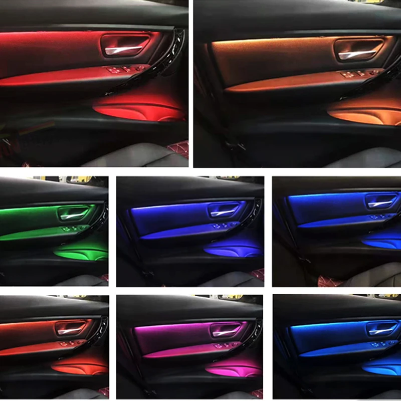 For BMW F30 F35 318i 320i 330i 340i 320d 330d Car Neon Decorative Atmosphere LED Strip Lighting Interior 9-color Ambient Light