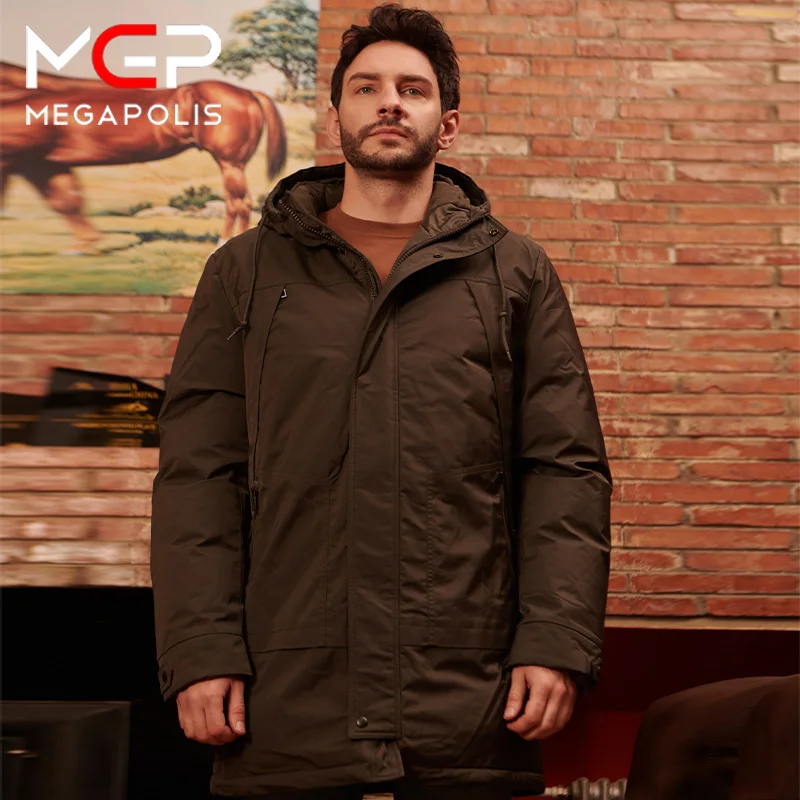 MGP Veste mi-longue pour homme et femme, manteau chaud, coupe près du corps, collection hiver 2021