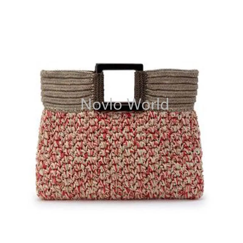 4-10 Pieces,4 colors 15*13cm Solid Wood square shaped handles for bags,Wooden Purse Hand Bag Handles