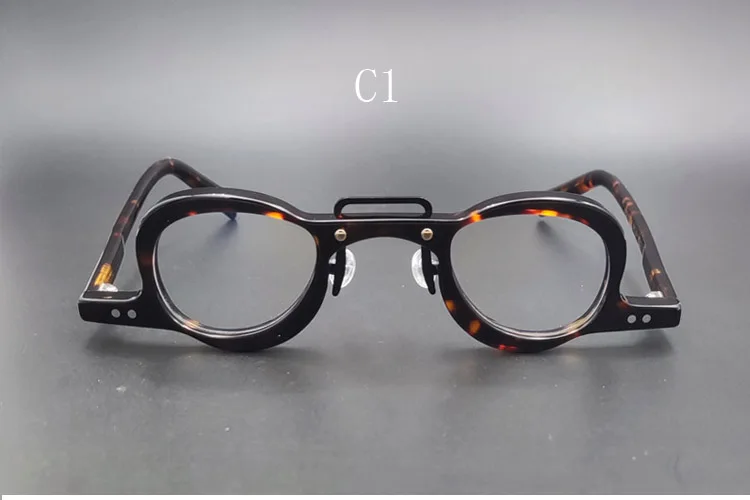 Vintage Blaulichtfilter Ovale Handgefertigte Acetat-Brille Herren Retro-Brillengestell Damen Myopie Optische Korrektur-Lesebrille – Detail 3