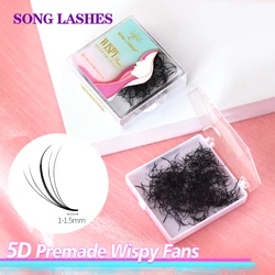 5D Hybrid Fan Lashes Premade Volume premade wispy fansEyelash Extension Flat Volume Handmade  Natural Fake Lashes 8~15 mm