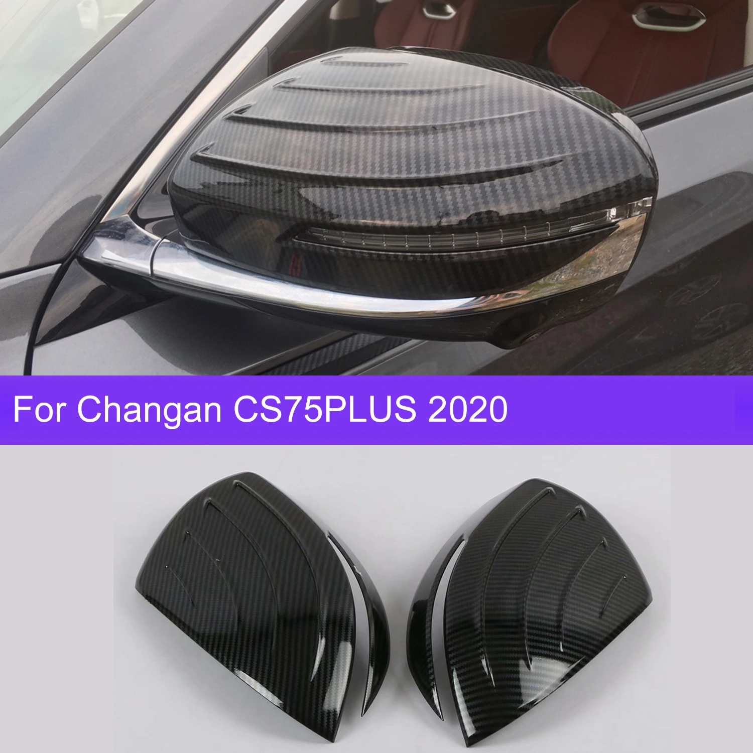 ABS Chrome Rearview mirror cover Trim/Rearview mirror Decoration Car styling for Changan CS75PLUS 2020