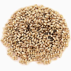 200pcs/lot KC Gold Color Tube Spacers Bead Oval Loose Beads for Needlework Jewelry Making DIY Necklace Bracelet Accessories
