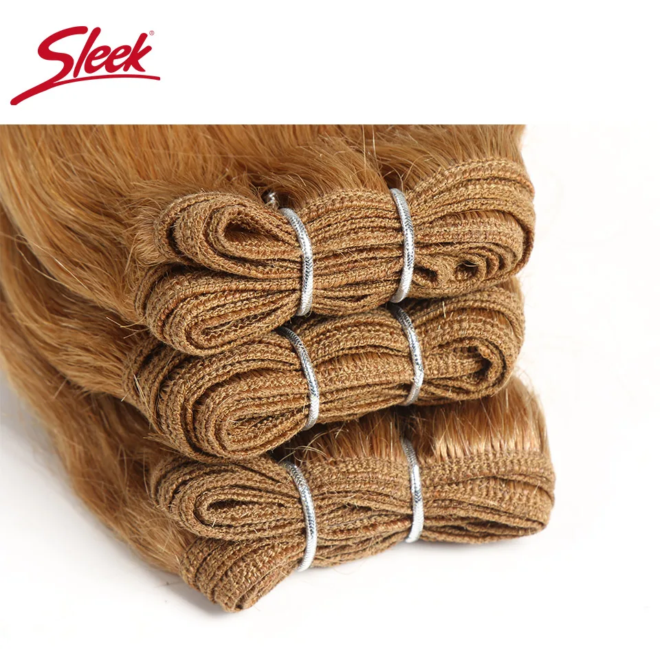 Sleek Hair-extensiones de pelo brasileño ondulado, cabello humano Remy de doble estiramiento, Color Piano, P4/27 #27 #30 # Burg #, lote de 3 piezas