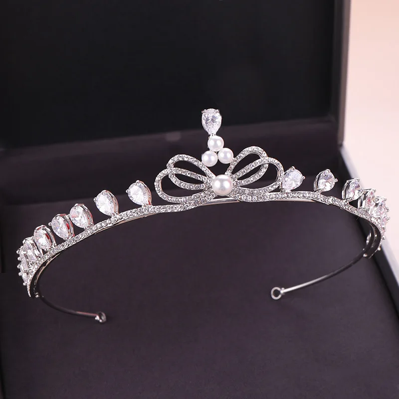 Coroa de noiva para casamento, acessório de cabelo com strass cristal para mulheres