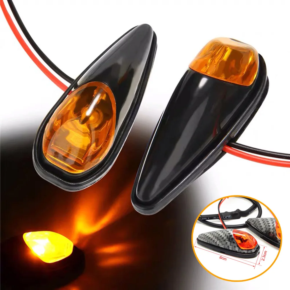 

2X 12v Motorcycle LED Lights Turn Signal Flexible Indicator Strip Universal Mini Lamp For ATV Yamaha Super Motorbike Bright Lamp
