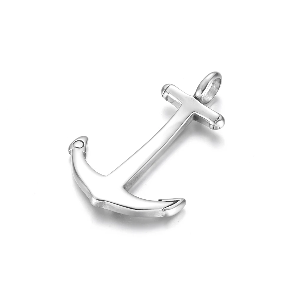  Stainless Steel Anchor Pendant Polished Charms Connector Hole 4mm Bracelet Hook Closure DIY Accessories Jewelry Making image 3