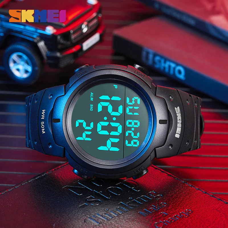 SKMEI New Electronic Clock Men Sports Watches Waterproof LED Digital Watch Man Chronos Countdown Men\'s Watch Relogio Masculino