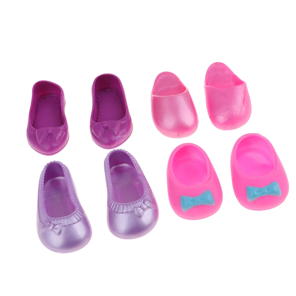 4 Pairs/Set Doll Summer Shoes Sandal Slipper For 25cm Mellchan Doll Accs