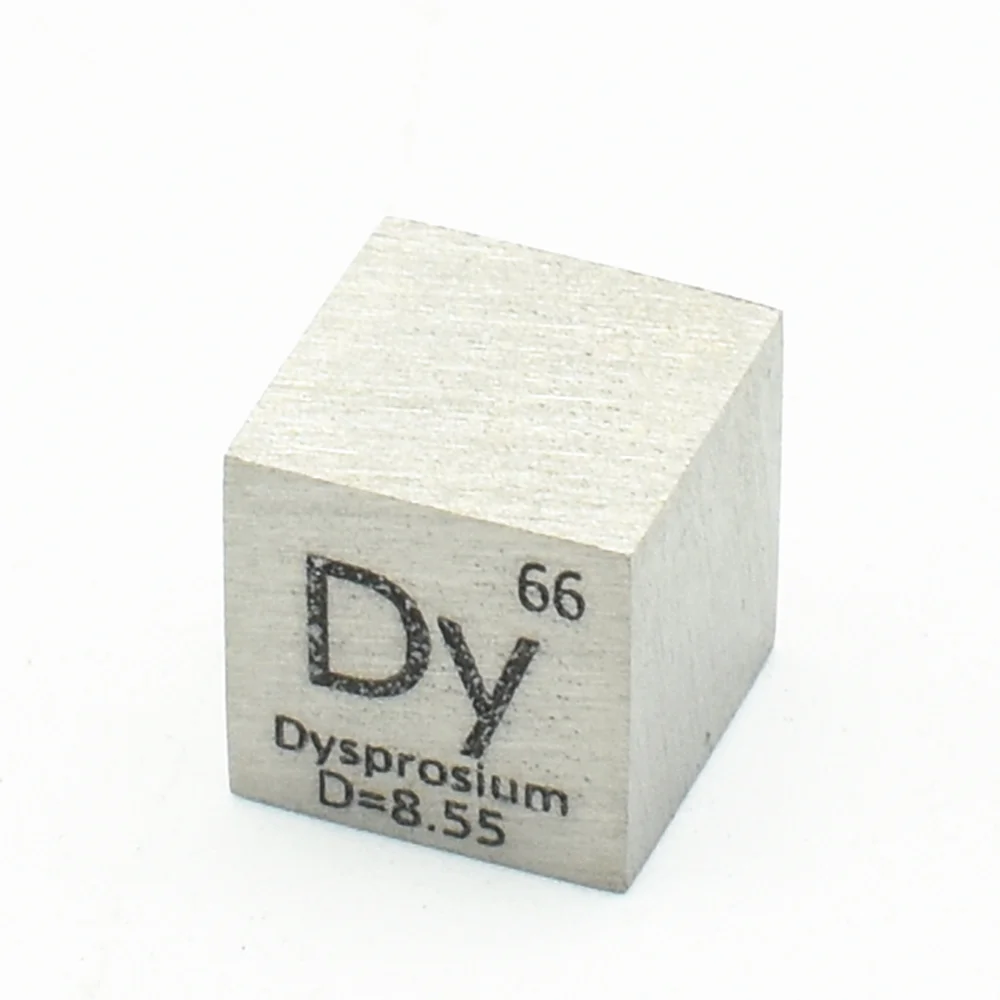 Dysprosium Dy Cube 99.9% High Purity 10mm 8.6g Carved Element Periodic Table Block for Collection or Display