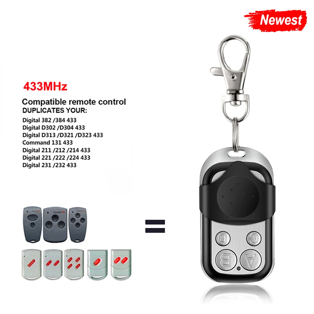 

MARANTEC Digital 382 384 D302 D304 D313 D321 D323 Digital 211 433MHz Remote Control Clone For MARANTEC Garage Door Opener