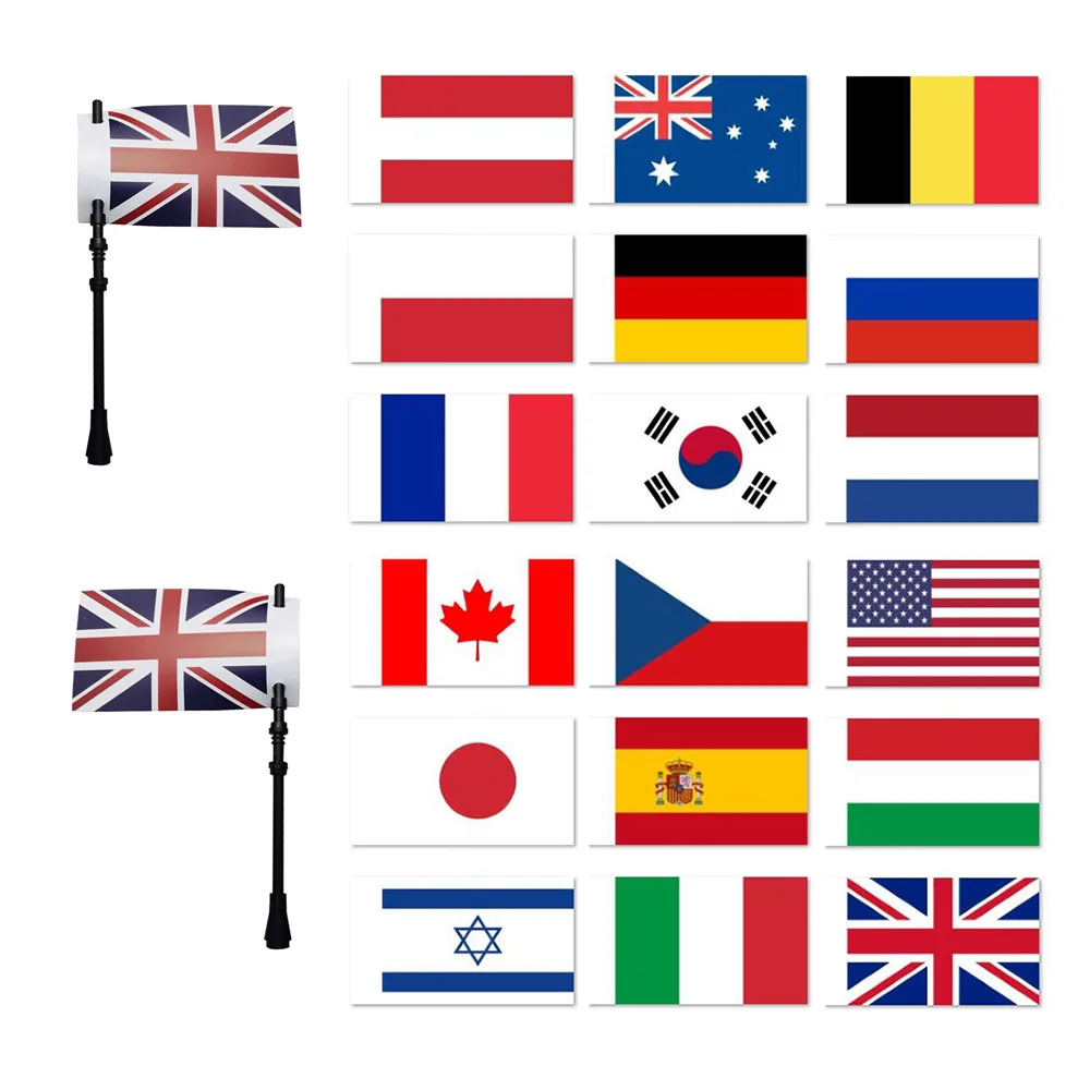 National Flag for WW2 Military War Brick Flags Classic Piece Building Block Toy Accessory Bricklink