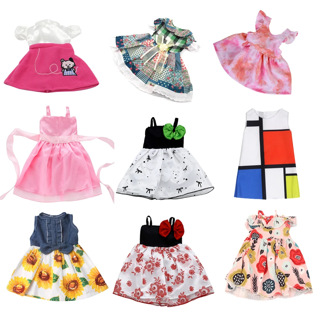 Clothes for Dolls Fits 45CM Toys American Doll Accessories Fashion Bow-Knot Dress Girl's gift