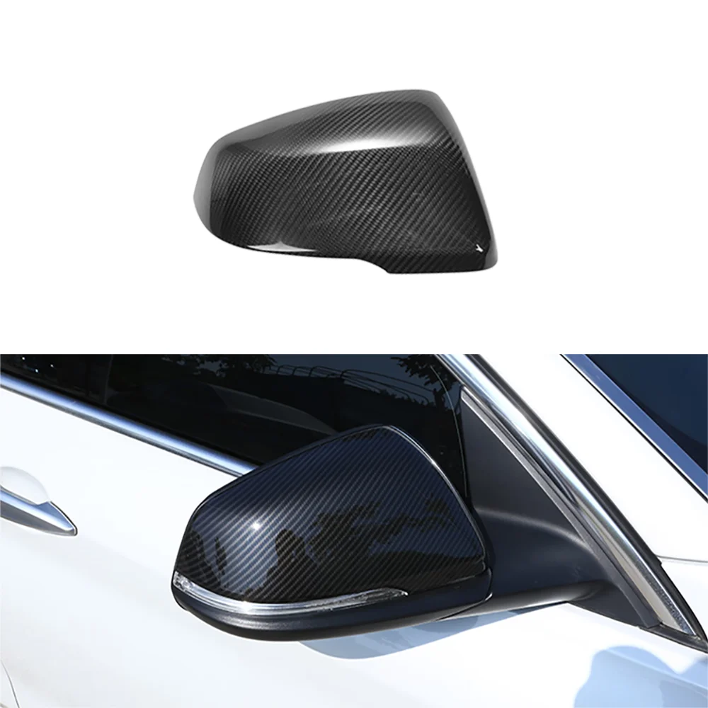 

Real Carbon Fiber Gloss Black Mirror Cover Cap For BMW X1 F48 X2 F39 F44 F49 F52 G29 2 Series Side RearView Mirror Cover