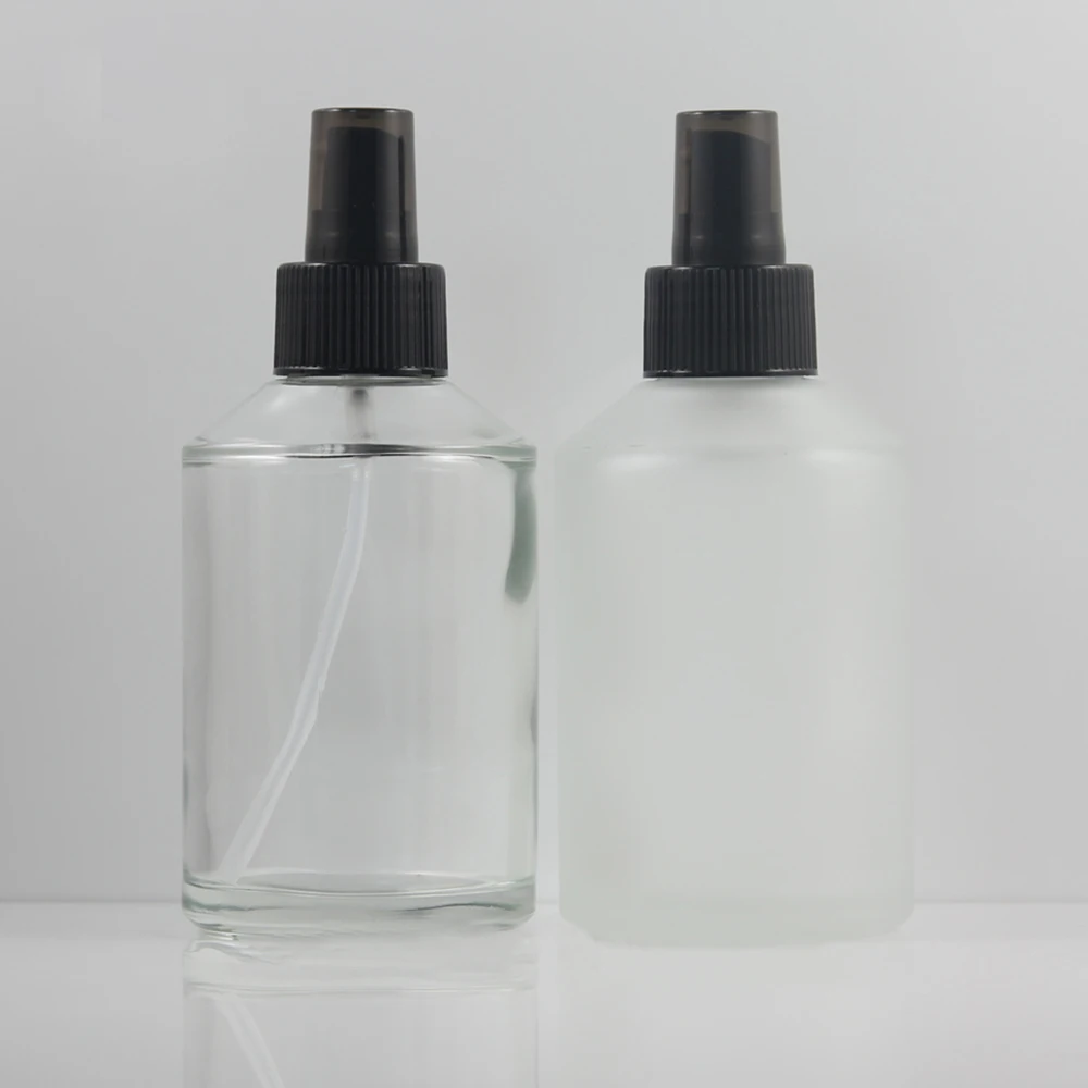 

empty cosmetic bottle clear glass bottle with pump emulsion bottle 200ml