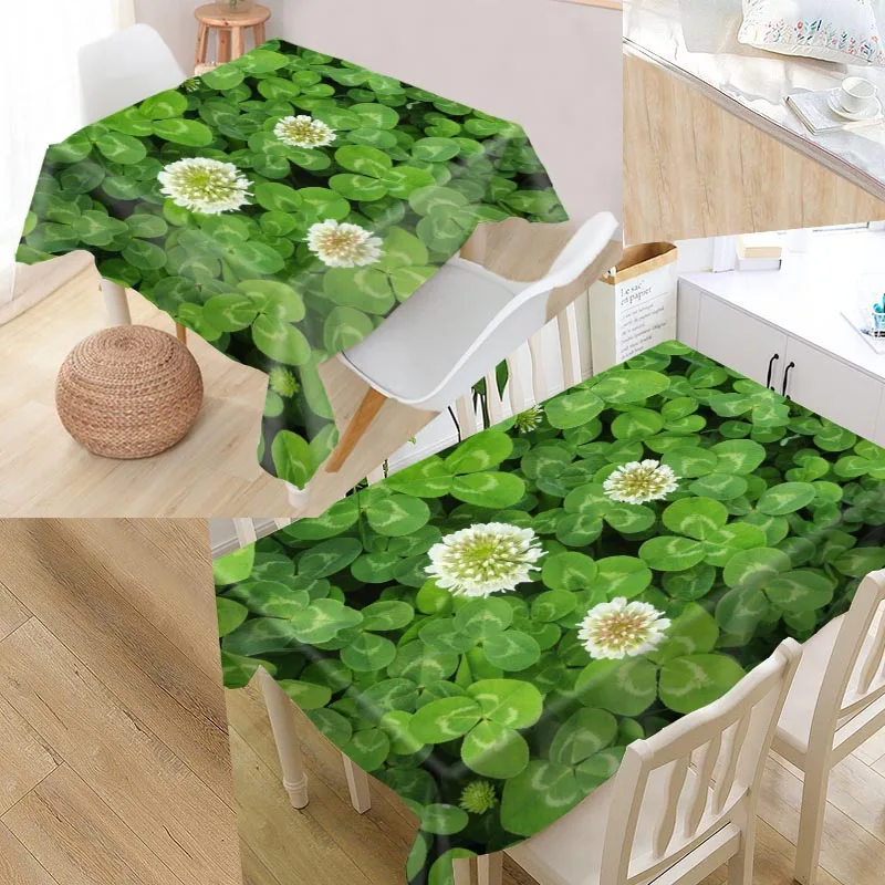 

Custom Clover Modern Dustproof Tablecloth High Quality Print Tablecloth Everything for Home and Kitchen 1009