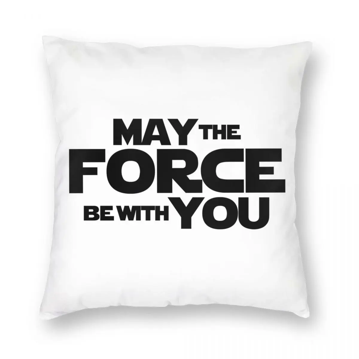 MAY THE FORCE BE WITH YOU GRAPHICS Square Pillowcase Polyester Linen Velvet Pattern Zip Decor Pillow Case Sofa Seater Cushion