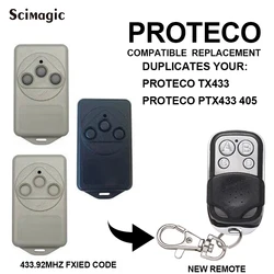 PROTECO TX433 PTX 433 405 433.92MHz Remote Control Garage Door Opener 3 Channel PROTECO Fixed Code Command Clone Key Duplicator