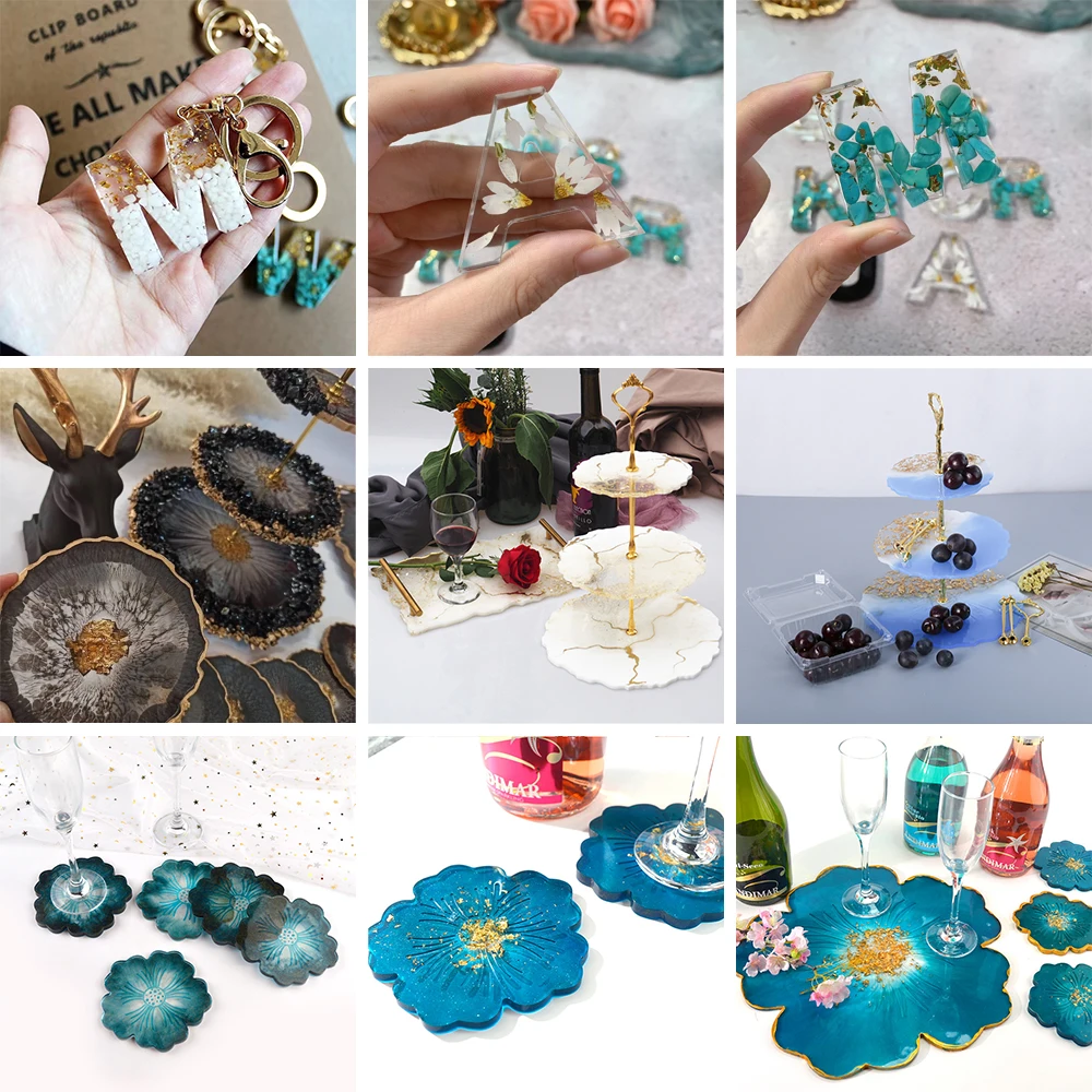 3:1 Clear Epoxy Resin Crystal Clear Art Resin Epoxy 1:1 Epoxy Casting Resin Kit with Measuring Cups, Stick, Silicone Gloves