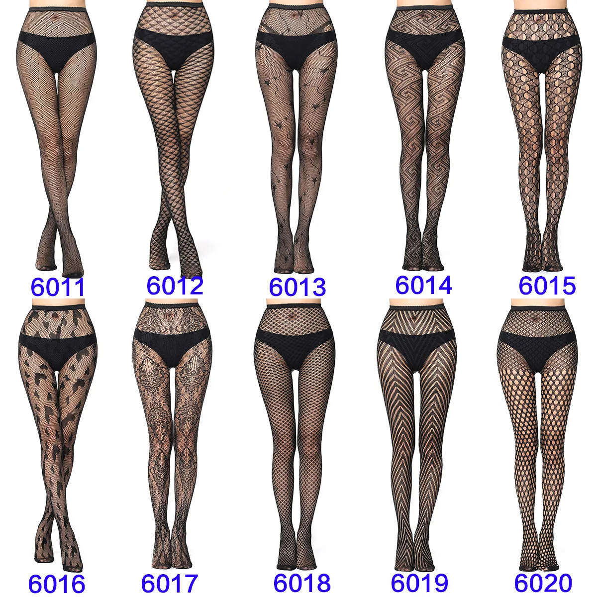 Women Sexy Fishnet Tights Fashion Jacquard Weave Seamless Punk Mesh Pantyhose Black Lolita Fish Net Body Stockings Sexy Lingerie