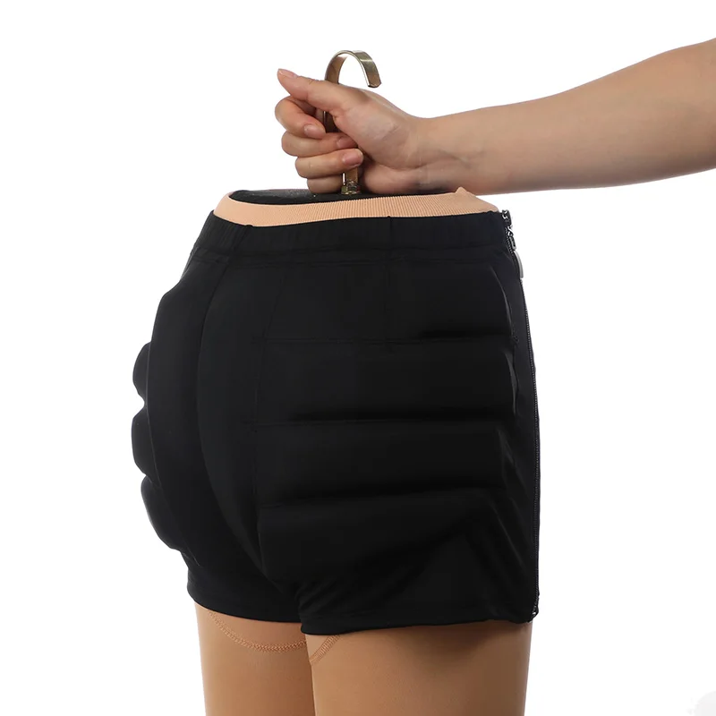 Custom Size Figure Skating Hip Protector Sports Safety Supporter Protective Mat Zipper Black