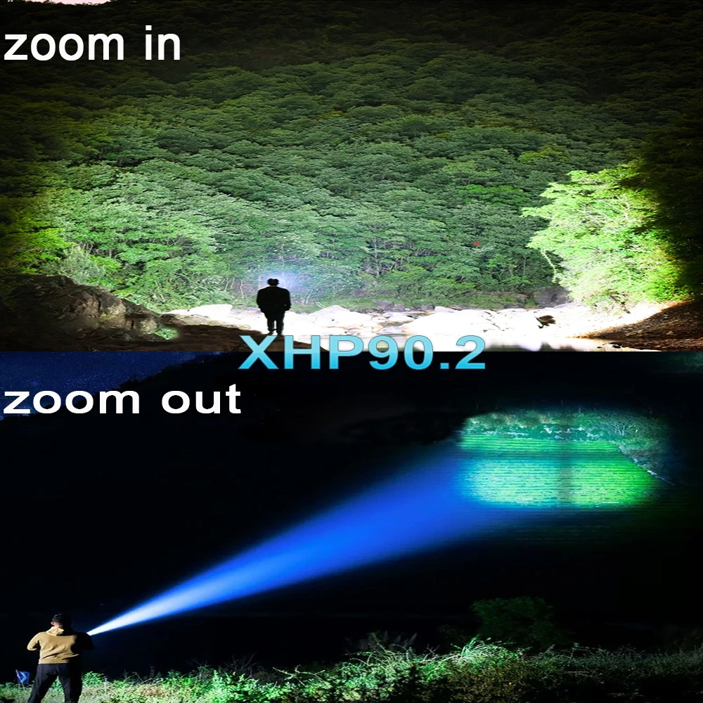 LED Headlight XHP90 Super Bright High Power Head Lamp Torch USB 18650 Rechargeable XHP70 Head Light XHP50 Zoom LED Headlamp