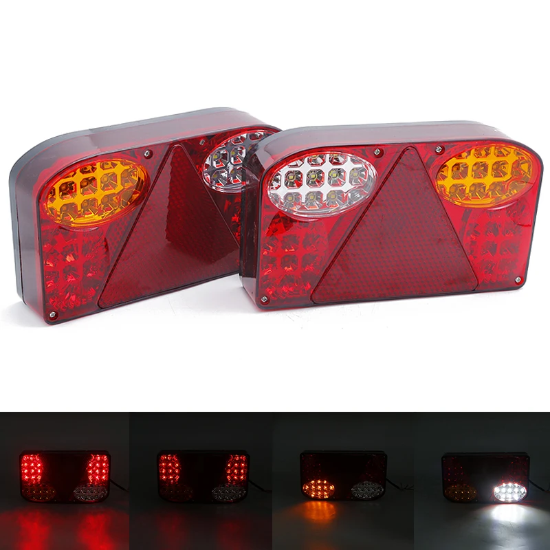 12V LED Car Truck Tail Light Taillight Rear Brake Light Signal Lamps Indicator for Van Lorry Trailer