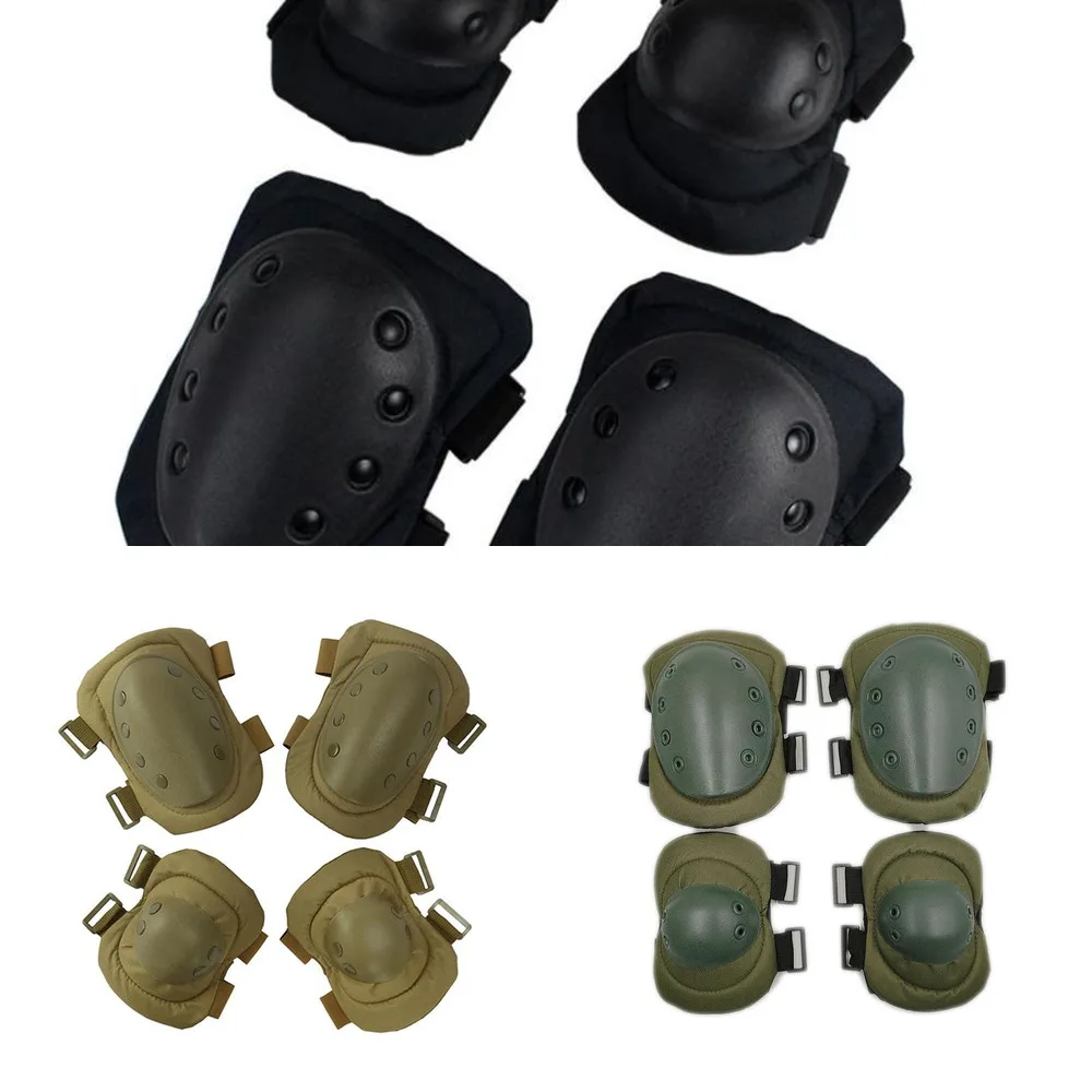 4pcs / lot Adult Tactical Protection Pad Professional Gear Set Military Sports Knee Protector Elbow & Knee Pads