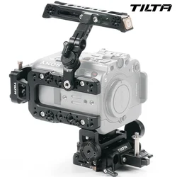 Tilta FX6 Camera Cage Armor for Sony FX6 Advanced Kit ES-T20-B-V Baseplate V mount Power Plate 15mm Support Rig