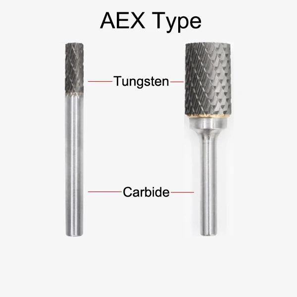 

AEX1225M06 4225 12mm AEX1425M06 4226 14mm AEX1625M06 4227 16mm Tungsten AEX Double Groove End Mill Cut Grinding Rotary Rasp File