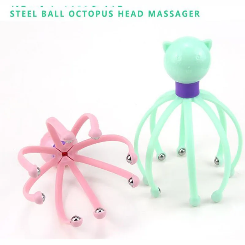 

Head Scalp Massager Comb Neck Magnetic Massage Octopus Claws Roller Ball Relax SPA Hair Care for Hair Growth Stress Relief Rest