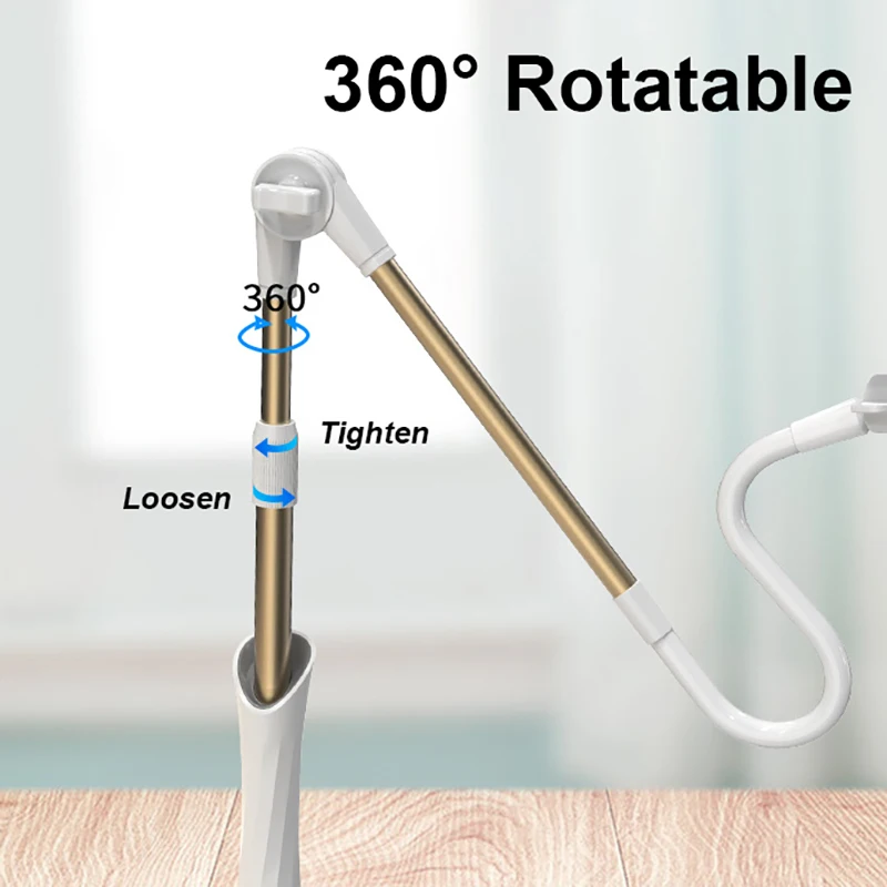 Imagen 3: SMOYNG-Soporte de teléfono para cama perezosa, 360 ajustable, para Xiaomo, iPhone, iPad Pro 12,9, Clip de montaje de escritorio