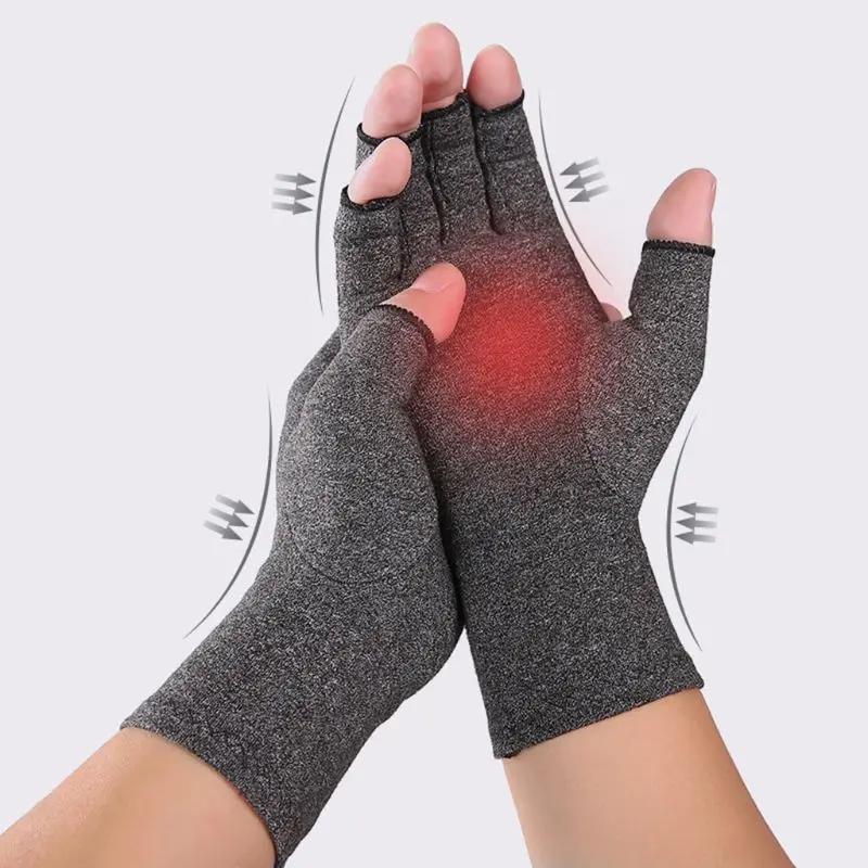 

Arthritis Compression Gloves for Carpal Tunnel Rheumatiod Tendonitis Fingerless Mittens for Computer Typing Dailywork