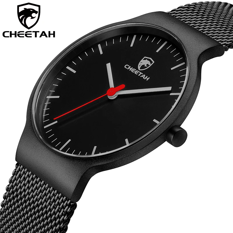 Men Watch CHEETAH Men\'s Fashion Simple Quartz Watches Top Brand Luxury Stainless Steel Waterproof Wristwatch Relogio Masculino