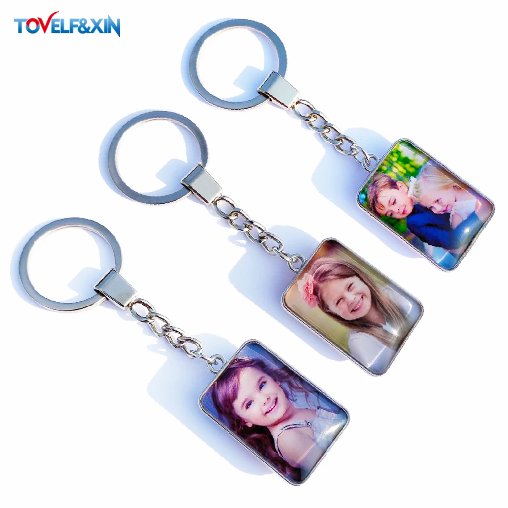 Personalisierte Foto Anhänger Individuelles Keychain Foto von Ihr Baby Kind Mama Papa Grandparent Geliebt Ein Geschenk für Familie Mitglied Geschenk