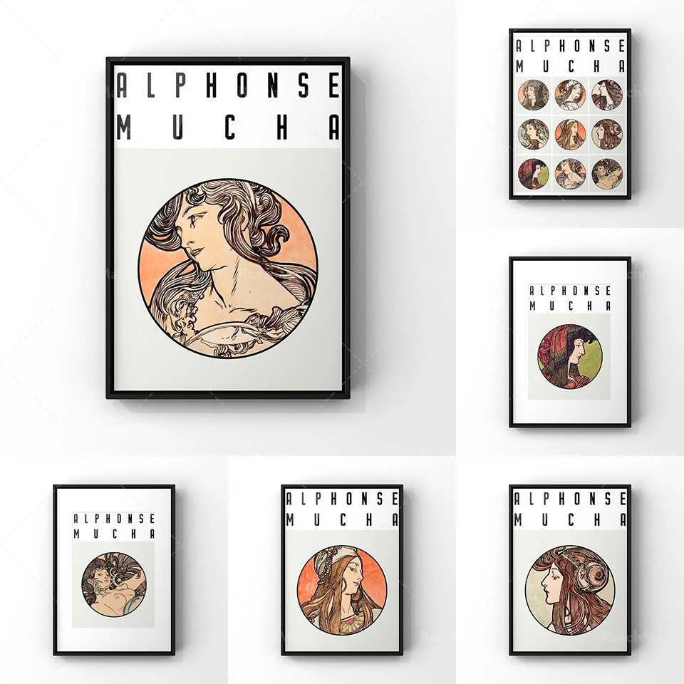 Alphonse Mucha New Style Frameless Art Retro Poster Print