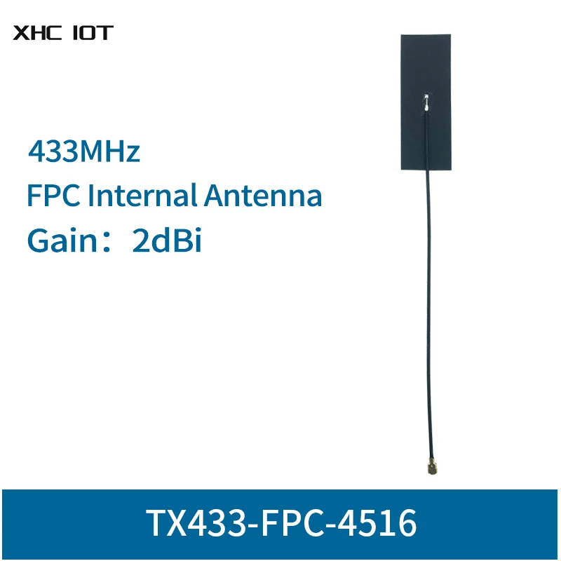 

4pcs/lot 433MHz FPC Internal Antenna IPEX Interface 2dbi TX433-FPC-4516 XHCIOT TX433-FPC-4516 Omnidirectional Wifi Antena