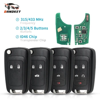 Dandkey Opel Vauxhall Astra için J Corsa E Insignia Zafira C 2009 - 2016 Fob 2/3/4 düğmeler 315MHZ/433MHZ ID46 Flip araba uzaktan anahtar