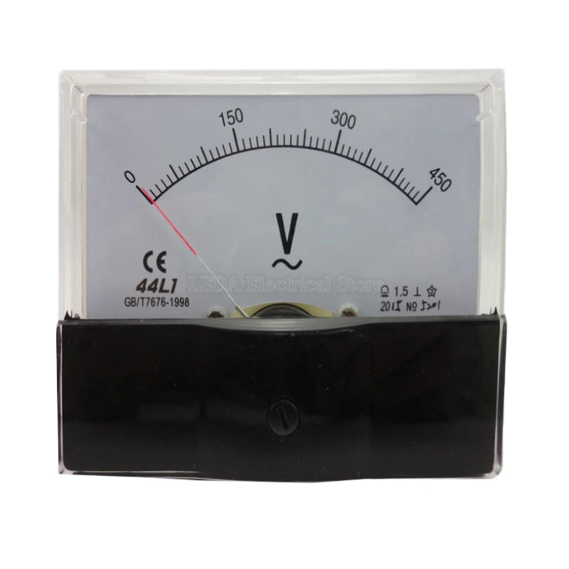 

1Pcs 100V 150V 250V 300V 450V 500V 600V AC Plastic Housing Analog Panel Volt Meter Voltmeter 44L1