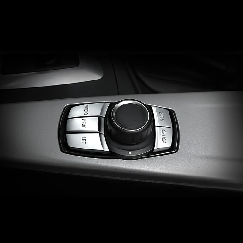 Car Interior Multimedia Buttons Cover Sticker Multimedia Knob Frame Decoration For Bmw F30 F10 F20 F25 F07 X1 X3 X5 X6 3 Series