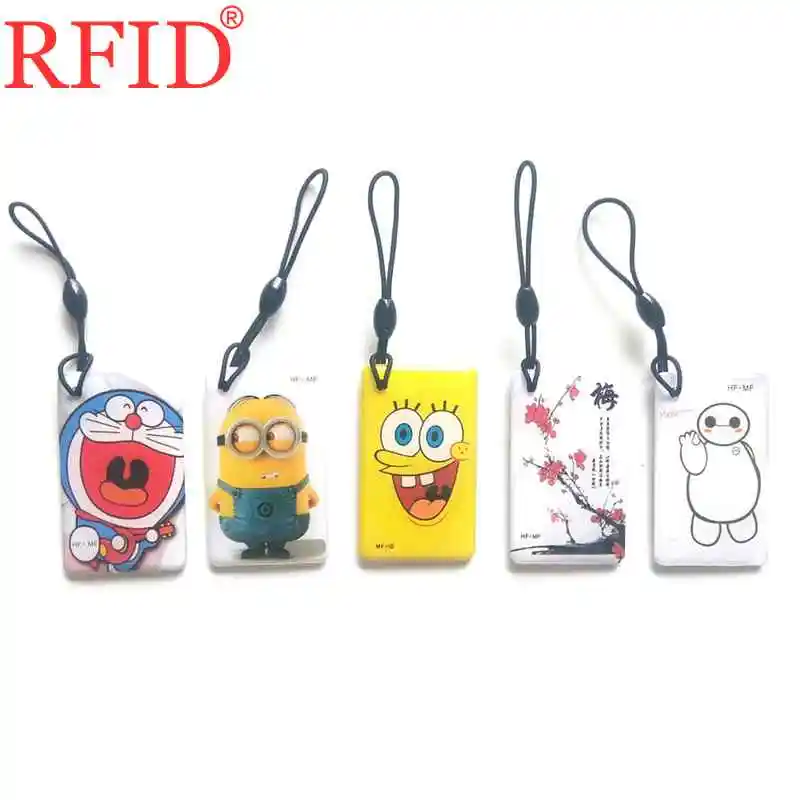 Dual Chip Frequency 13.56MHZ 125KHZ Changeable Rewritable UID + T5577 EM4305 RFID Card Rewrite 0 Block Keychain Access Control 1