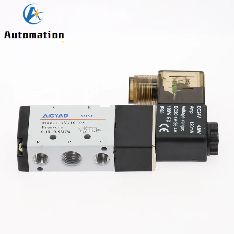 5Way 2 Position Electric Solenoid Valve 4V210-08 1/4\