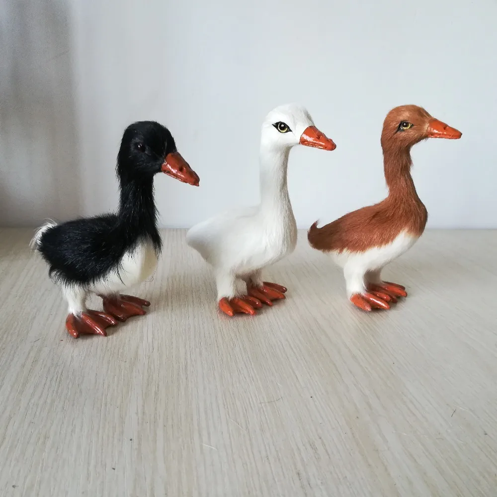 Brinquedo da vida real pato selvagem modelo duro 13x12cm, plástico & peles pato adereço artesanato decoração para casa brinquedo do bebê presente de natal w2069