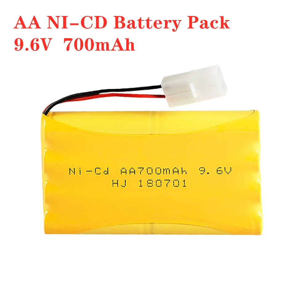 9.6v 700mah Rechargeable Ni-CD Battery For Rc Toys Car Boat Gun Tank Train Robot  Eletric Lighting Securty Faclities Spare Parts