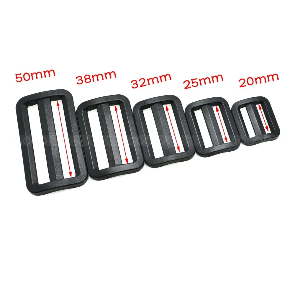 Plastic Tri-Glide Slides Button Bulk Adjustable Webbing Triglides Slider Buckle for Belt Backpack Bags Sewing