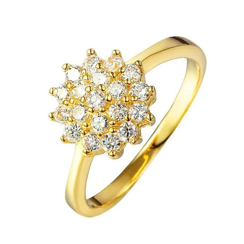 14K Yellow Gold 1.5 Carats Diamond Ring for Women Luxury Engagement Bizuteria Anillos Gemstone 14K Gold and Diamond Wedding Ring