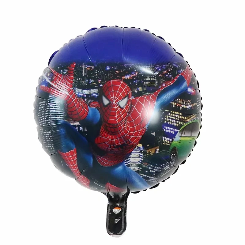 10Pcs 18Inch Marvel Avenger Superhero Balloon Captain America Spider Iron Man Air Globos Birthday Party Decorations Kid Toy Gift